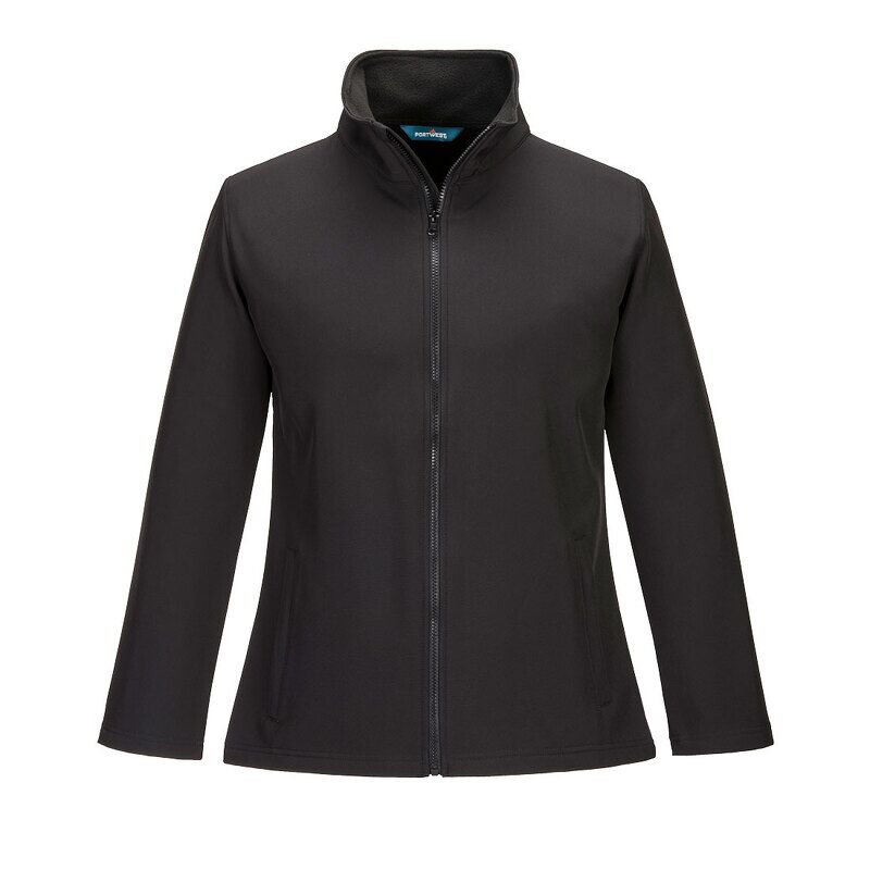 Portwest Ladies Print and Promo Softshell Jacket (2 Layers) (Black / M / Regular Fit)