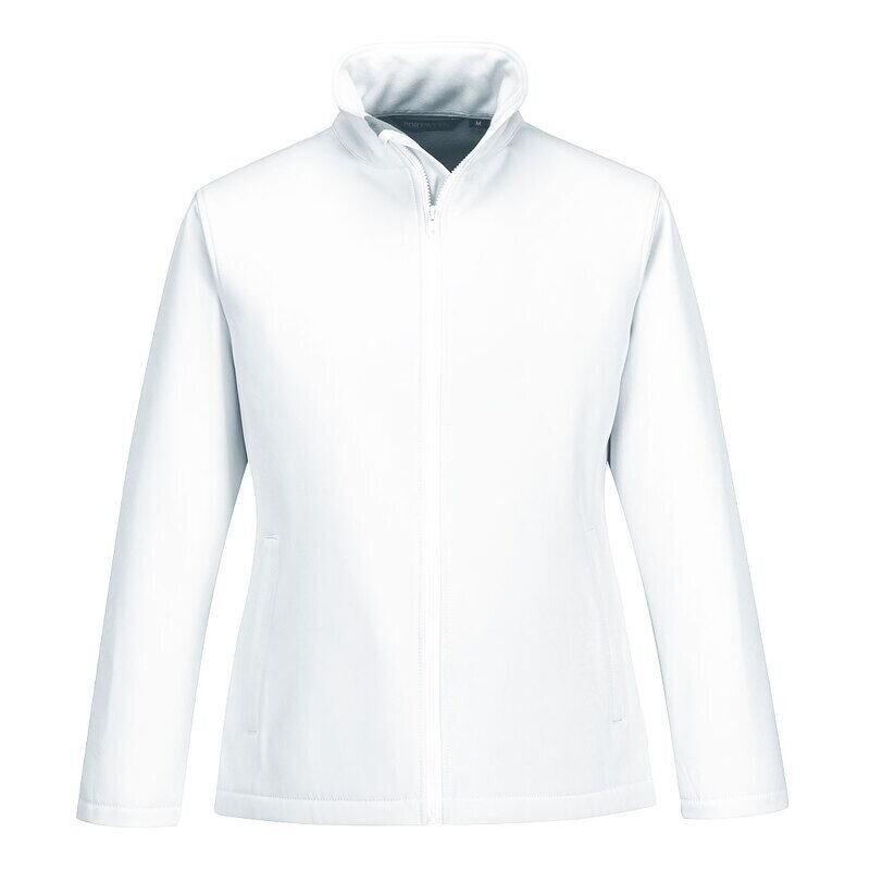 Portwest Ladies Print and Promo Softshell Jacket (2 Layers) (White / XS / Regular Fit)