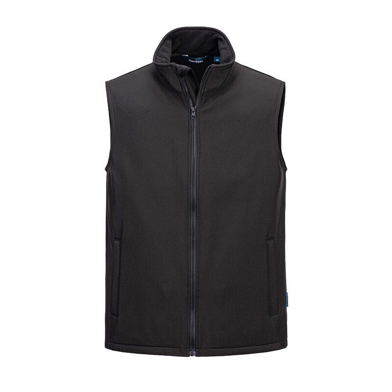 Portwest Print and Promo Softshell Gilet (2 Layers) (Black / XXXL / Regular Fit)