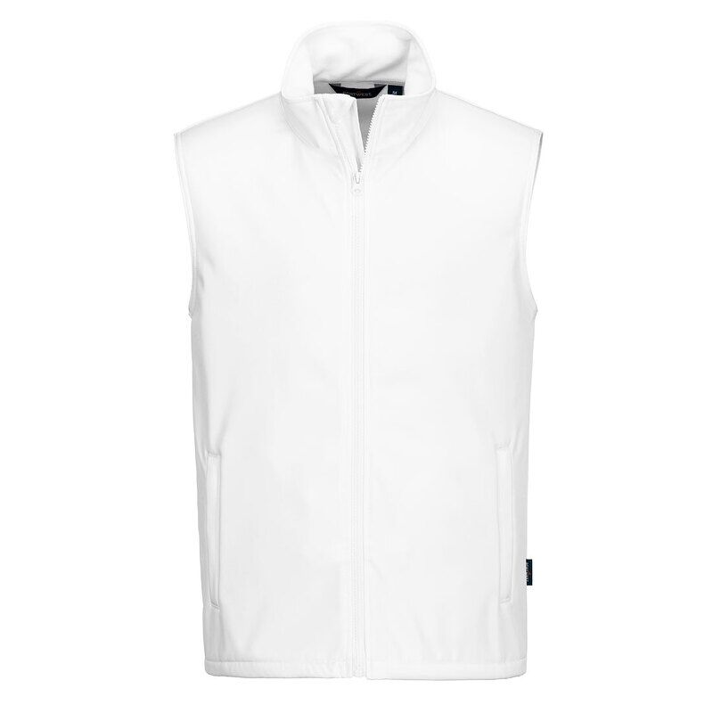 Portwest Print and Promo Softshell Gilet (2 Layers) (White / 4XL / Regular Fit)