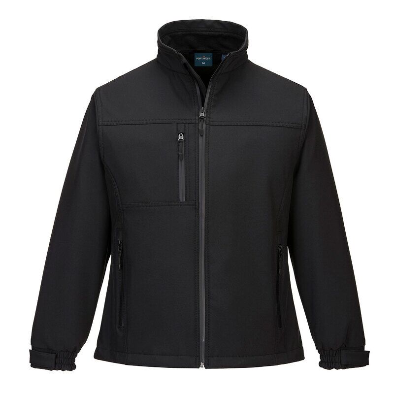 Portwest Charlotte Ladies Softshell Jacket (3 Layers) (Black / L / Regular Fit)