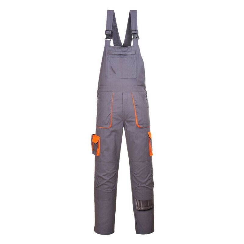 Portwest Texo Contrast Bib and Brace (Grey / M / Regular Fit)